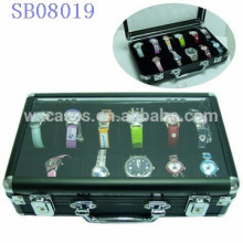 cajas de reloj de lujo aluminio 12, caja para los hombres con un claro Mostrar top ventas por mayor, con opción de diferentes colores